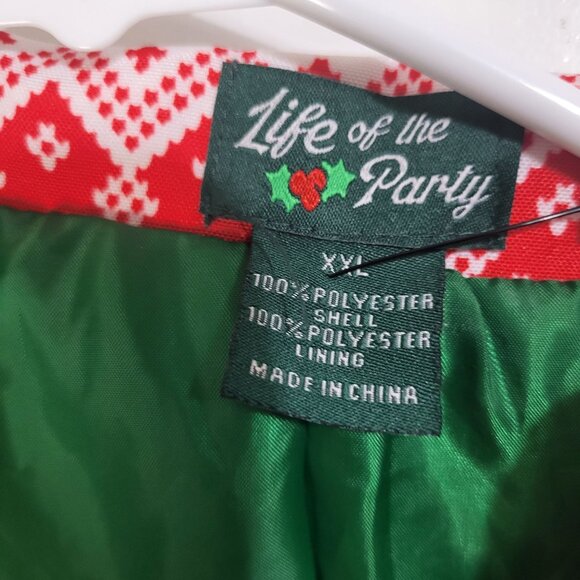 Men's XXL Life of the Party Christmas Holiday Suit All Over Print *NO LIGHTS - Picture 9 of 12